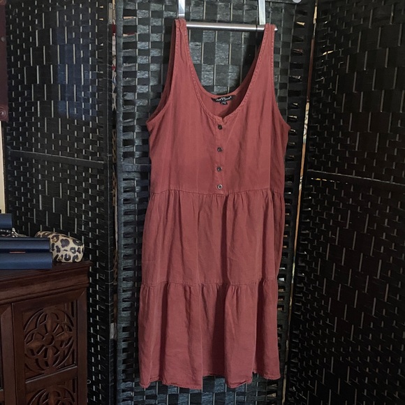 Velvet Heart Dresses & Skirts - Velvet Heart Rust Button-Front Mini Dress